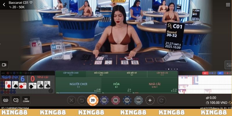 Baccarat Online Live Casino với hình ảnh Full HD siêu sống động