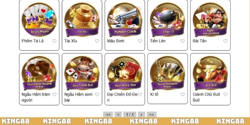Bàn đấu game bài KING88 với thiết kế 3D đẳng cấp